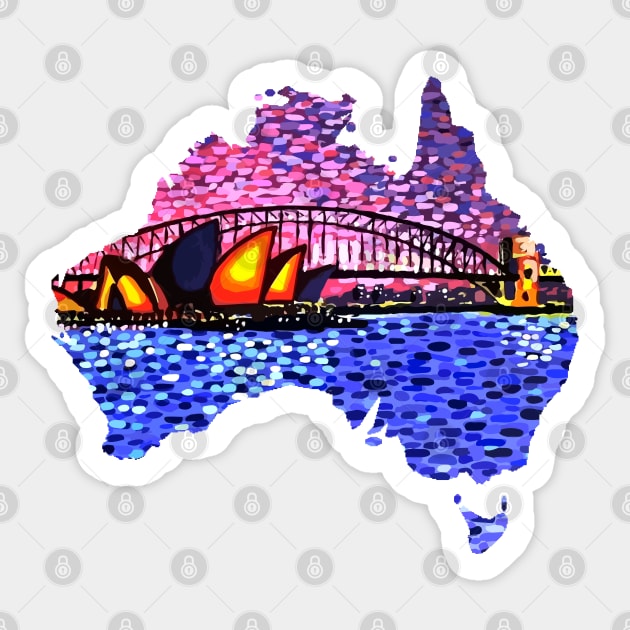 Sydney Harbour Sticker by Alan Hogan